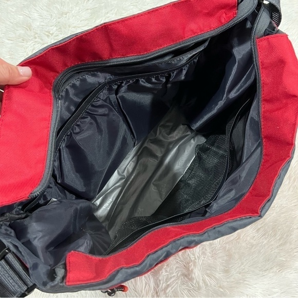 Columbia Red & Grey Insulated Diaper Messenger Bag - Picture 4 of 12